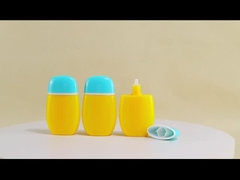 50 مل زجاجة واقية الشمس فارغة القشرة البيضاء الزجاجة البلاستيكية متطاطية مع شعار مخصص