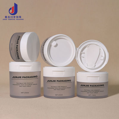 عبوة قناع العين الفارغة مع المقبض صديقة للبيئة 120 مل 150 غرام 250 غرام طنّار قشرة المقبض المستديرة علبة قطنية عبوة بلاستيكية تجميلية