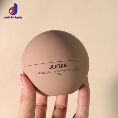 مادة بلاستيكية فارغة مخصصة 50 مل العناية بالبشرة الفاخرة الجدار المزدوج كأوعية جسم الزبدة كرة مستديرة كريم تجميلي أوعية التعبئة
